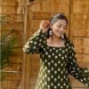 Women's Henna Printed Cotton Short Kurti
