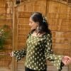 Women's Henna Printed Cotton Short Kurti