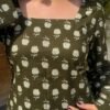Women's Henna Printed Cotton Short Kurti