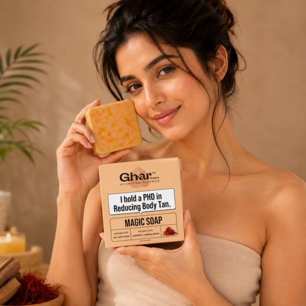 Skin Care Ghar Magic Soap with Saffron & Sandalwood – Body Tan Removal