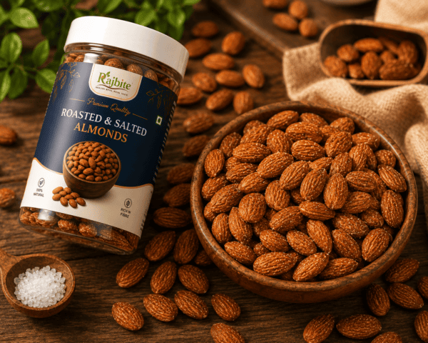 Rajbite Roasted & Salted Almonds – Premium Quality Crunchy Almonds - 300gm